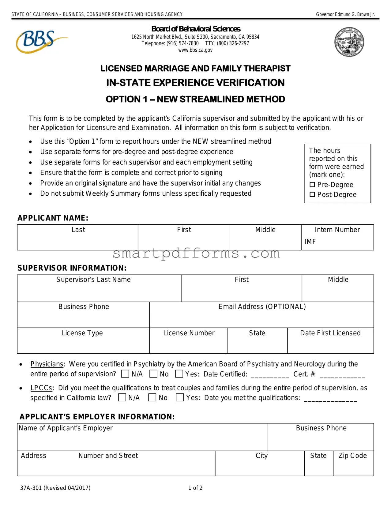 Blank 37A 301A PDF Template