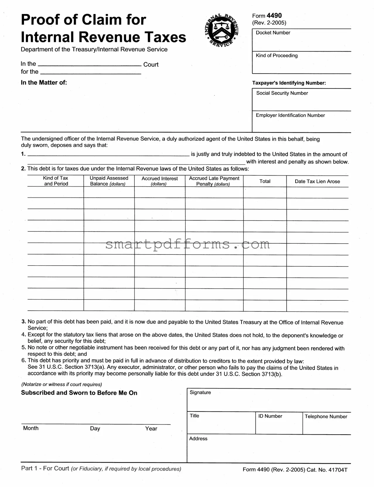 Blank 4490 PDF Template