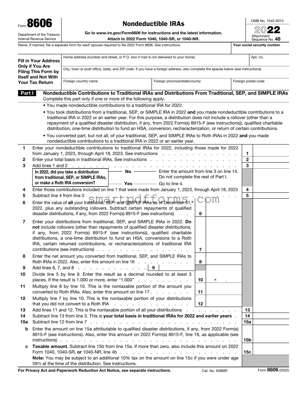 Blank 8606 PDF Template