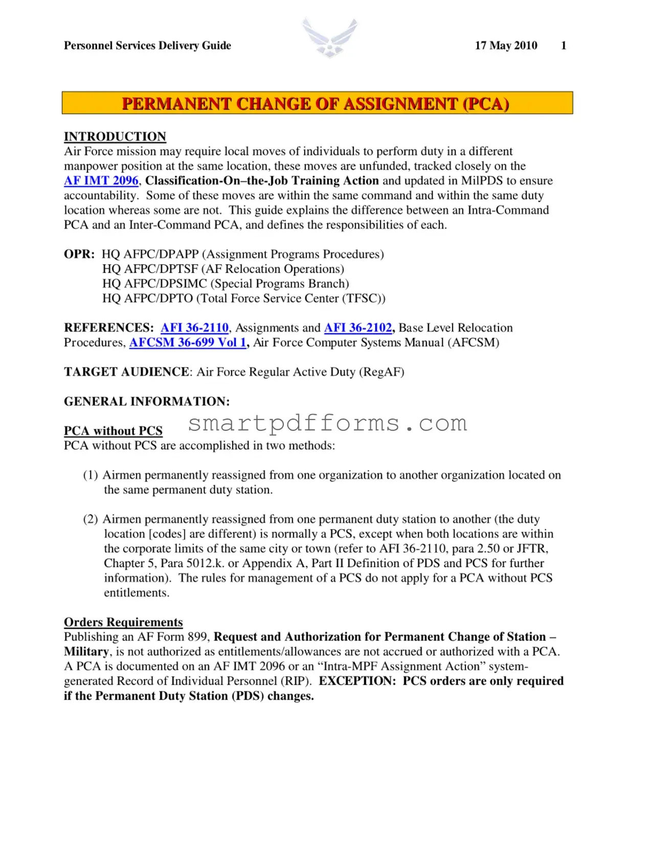 Blank Af 899 PDF Template