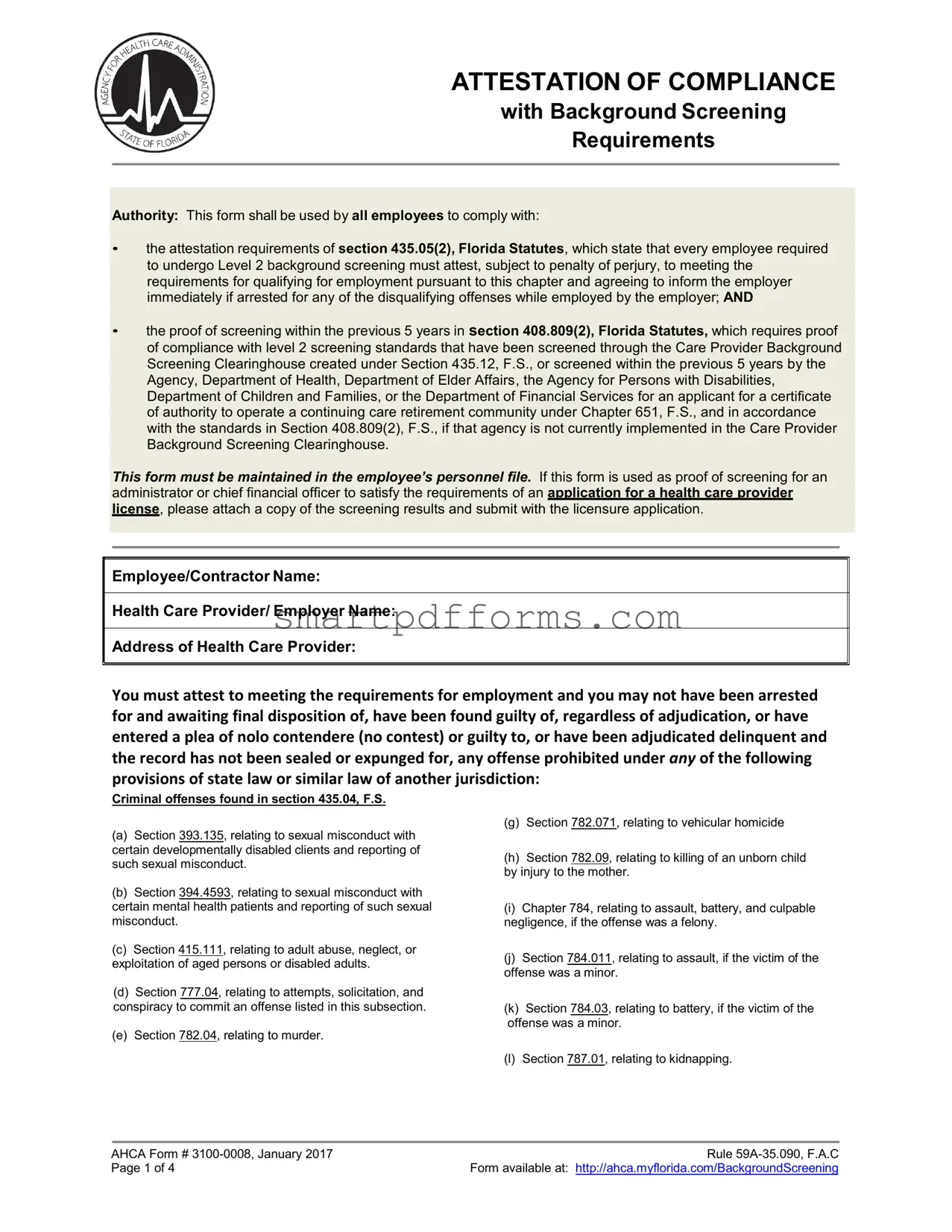 Blank Ahca 3100 0008 PDF Template