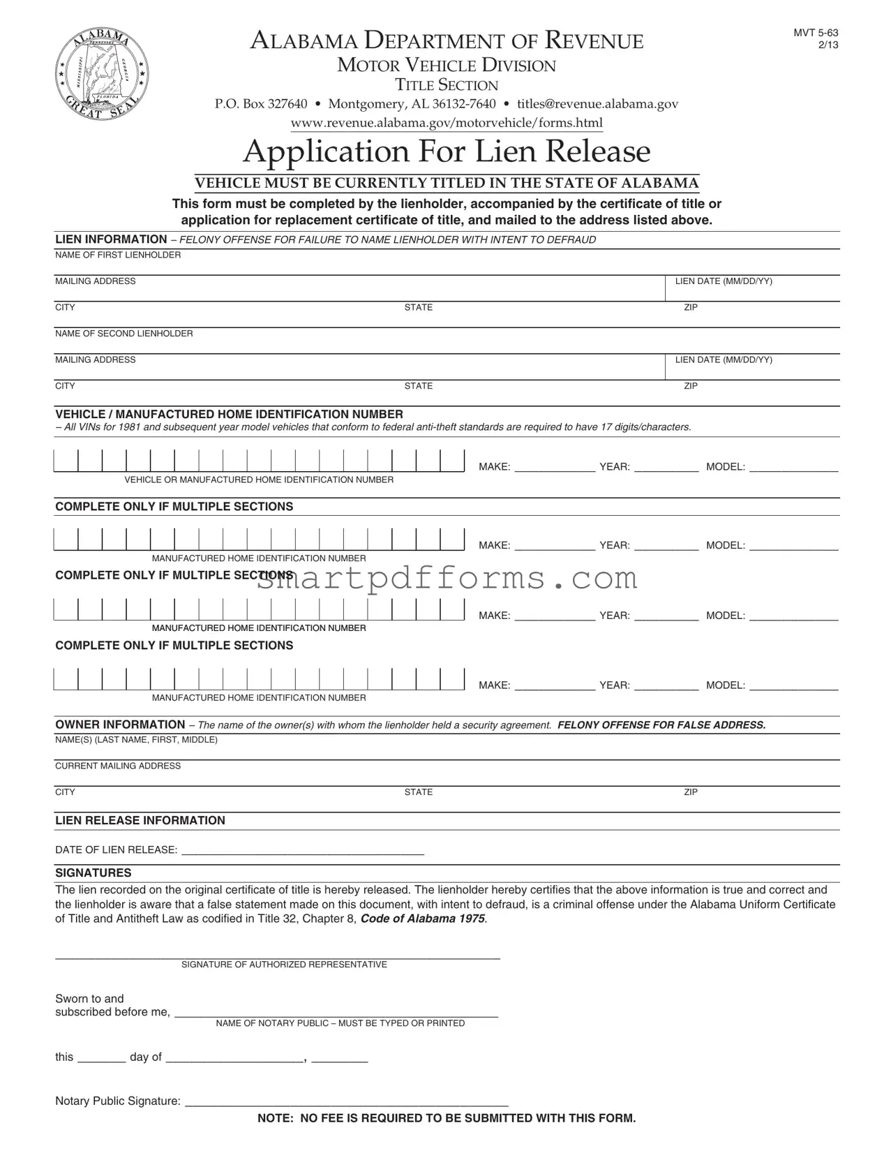 Blank Alabama Mvt 5 63 PDF Template