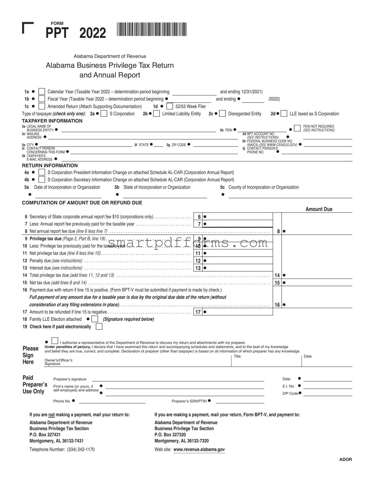 Blank Alabama Ppt PDF Template