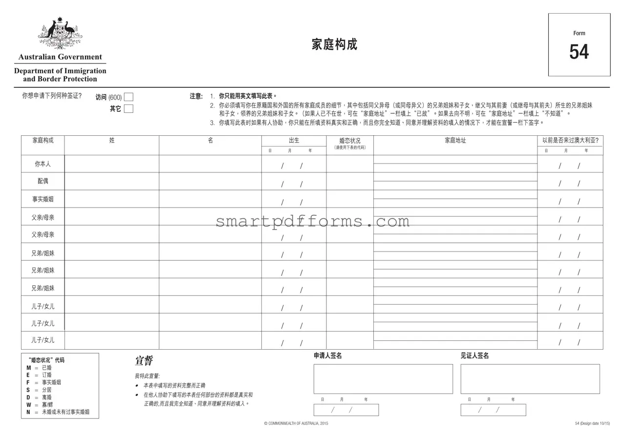 Blank Australia 54 PDF Template