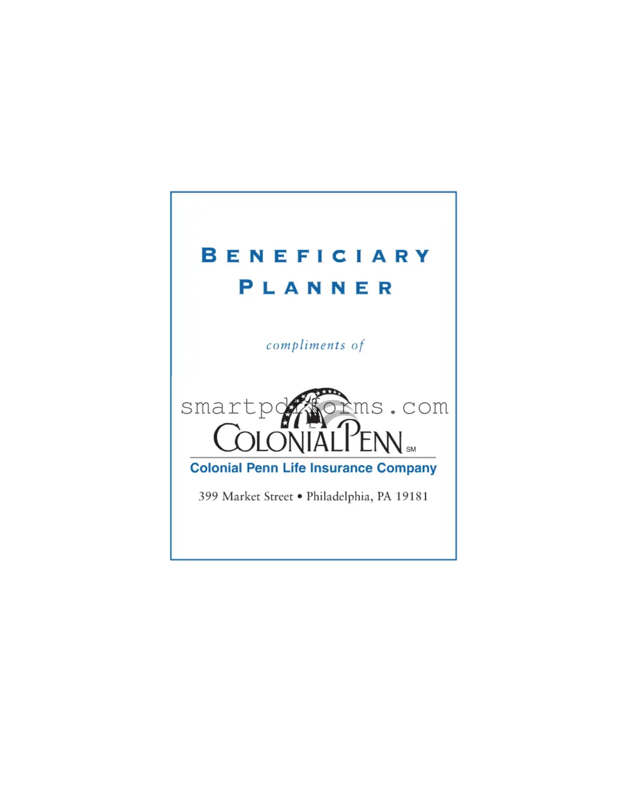 Blank Beneficiary Planner PDF Template