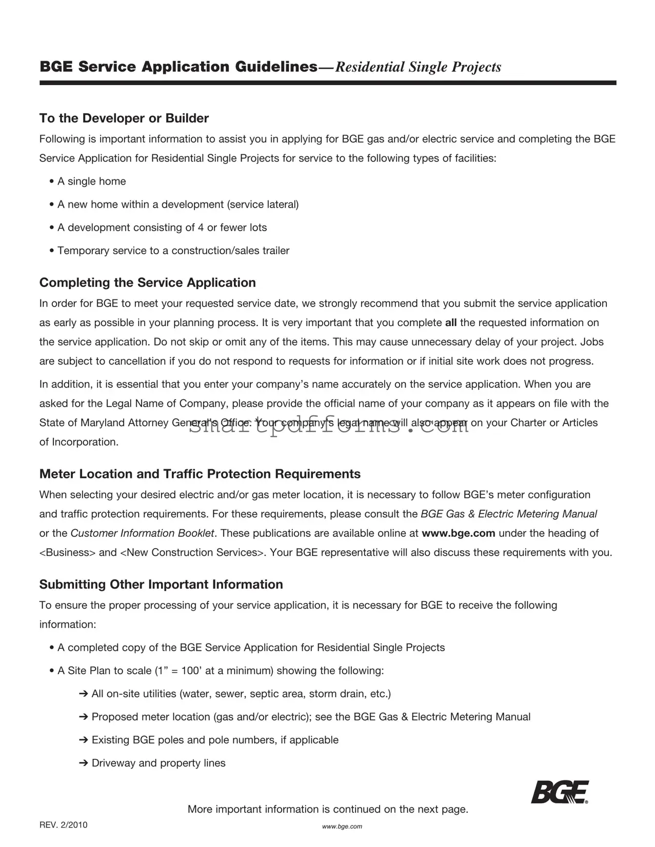 Blank Bge Application PDF Template