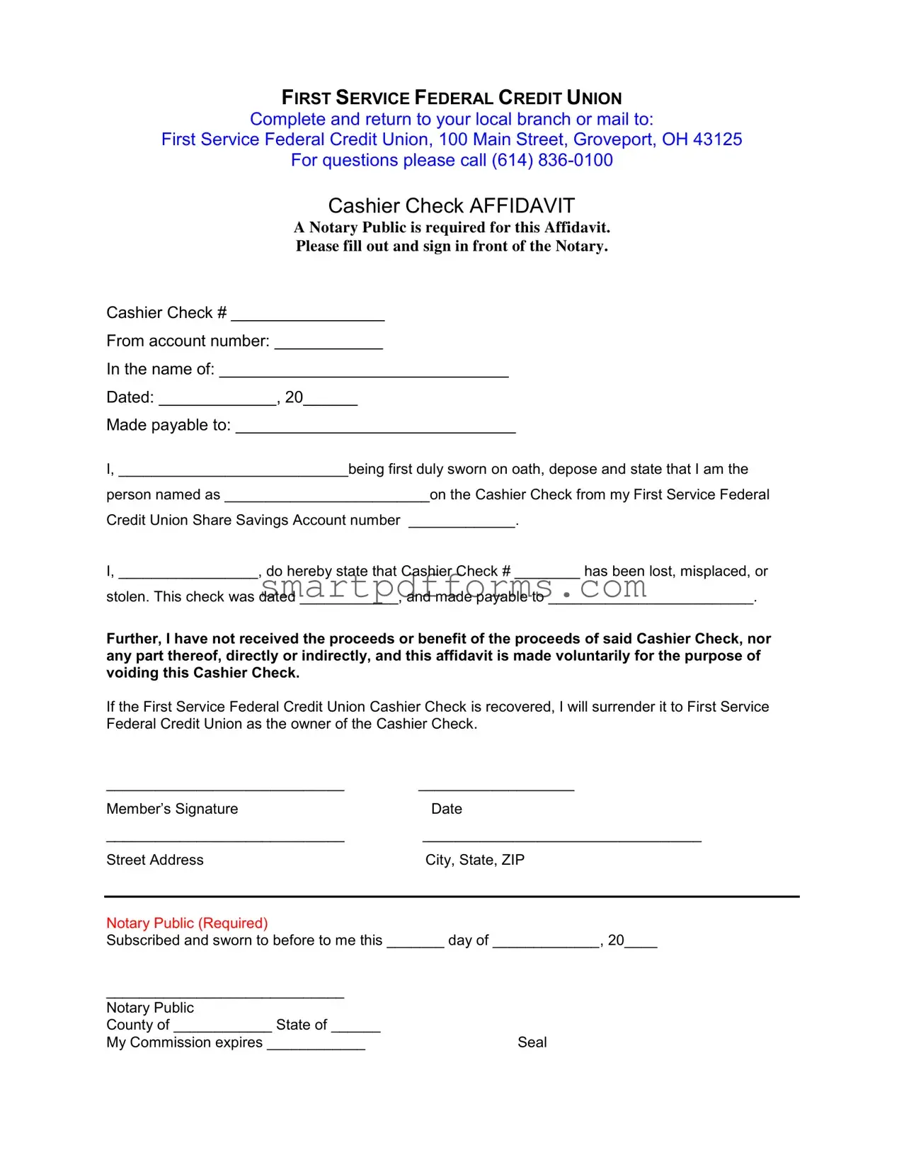 Blank Cashiers Check Pdf PDF Template