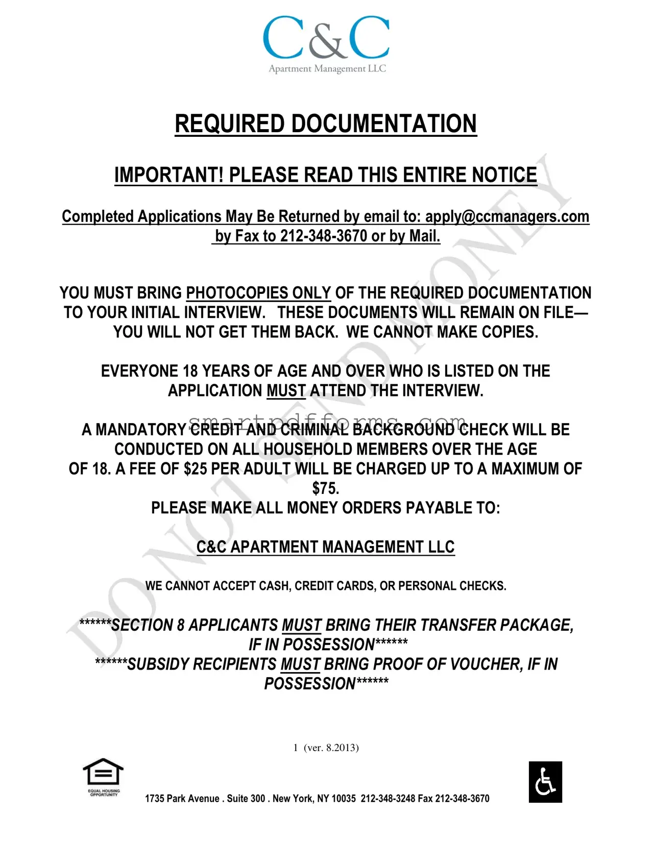 Blank Cc Management PDF Template