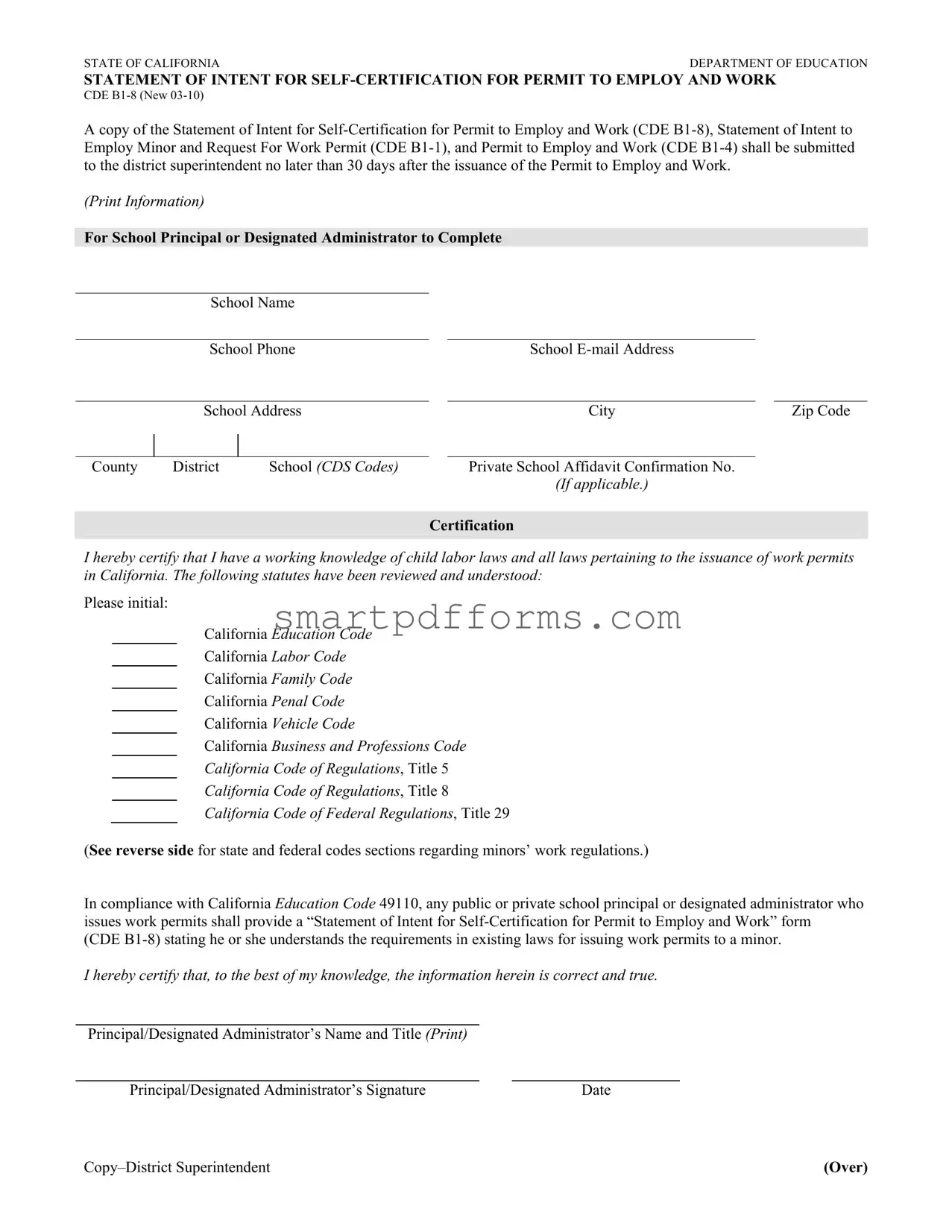 Blank Cde B1 8 PDF Template