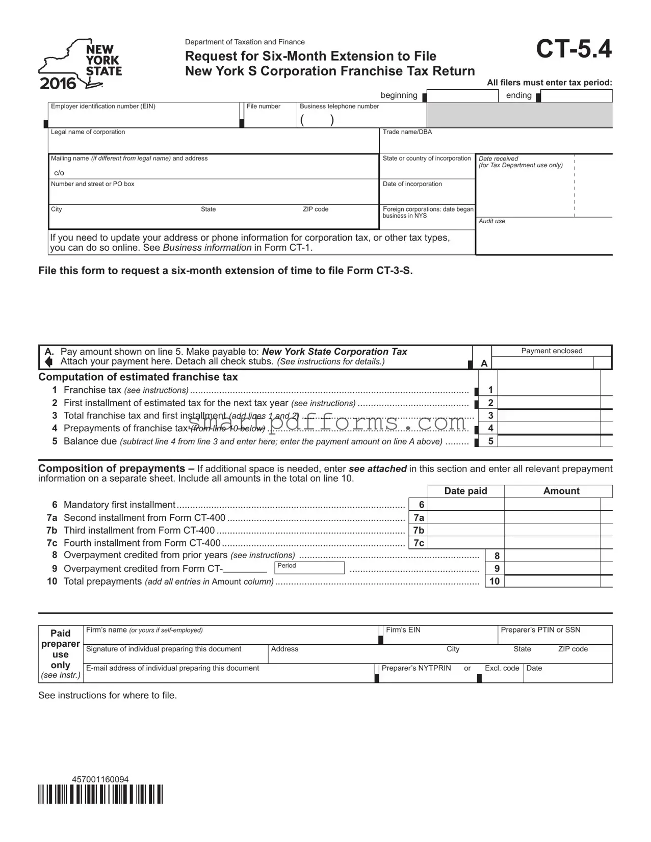Blank Ct 5 4 PDF Template