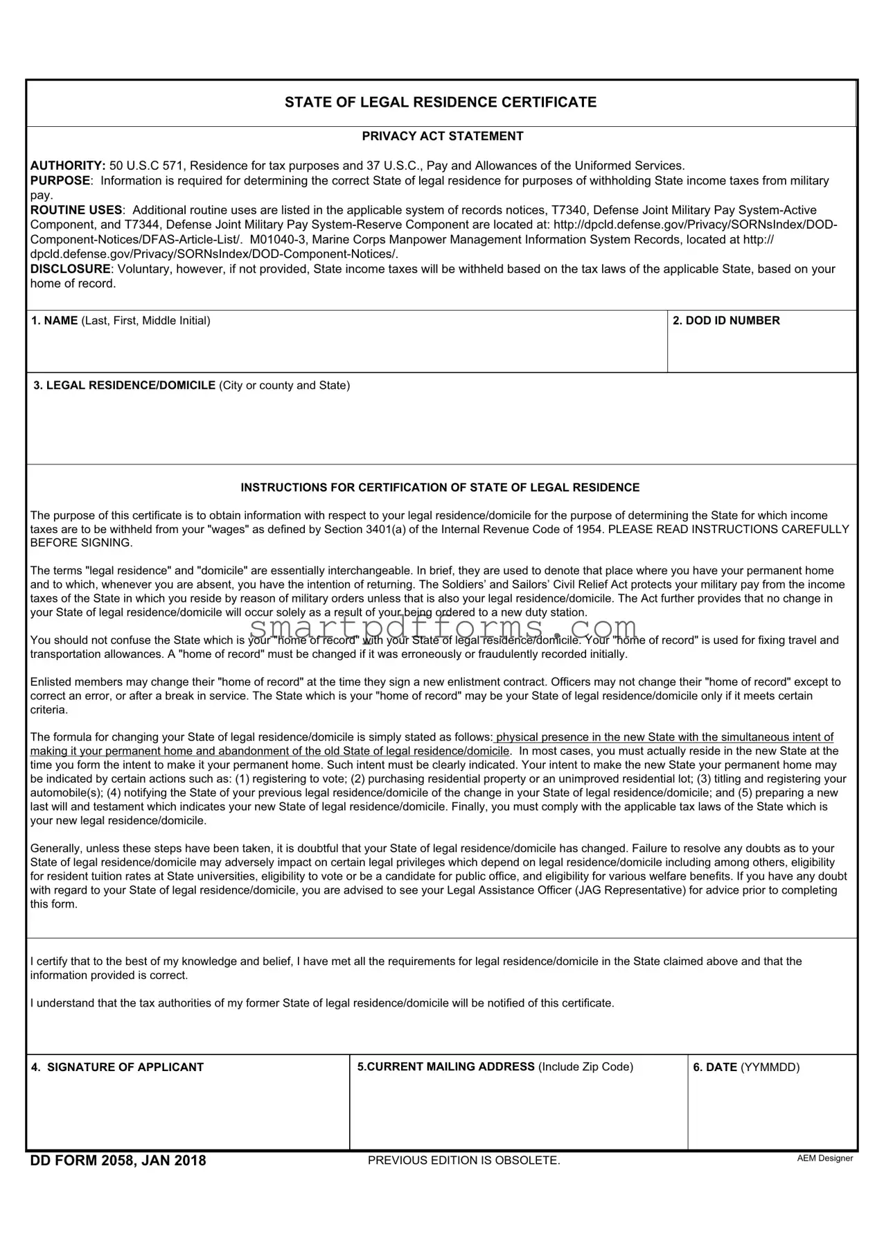 Blank Dd PDF Template