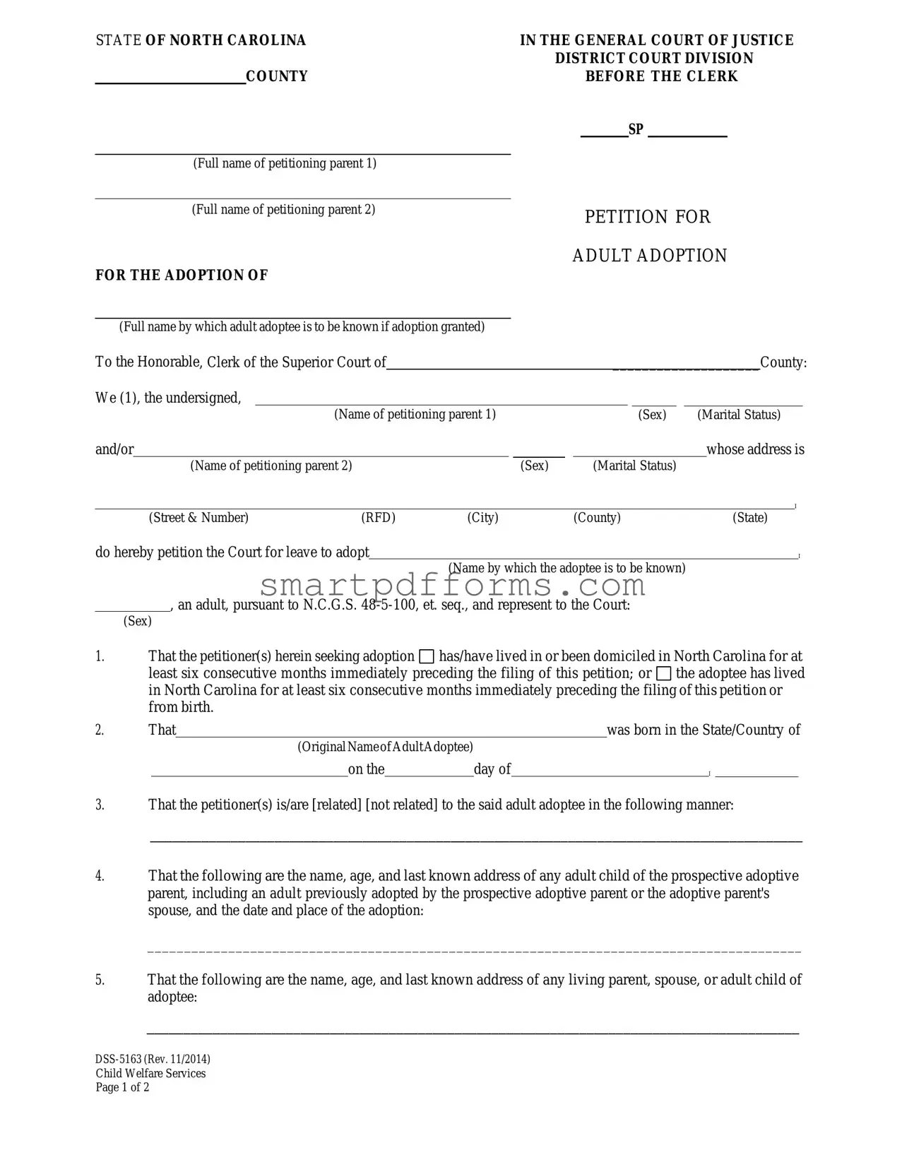 Blank Dss 5163 PDF Template