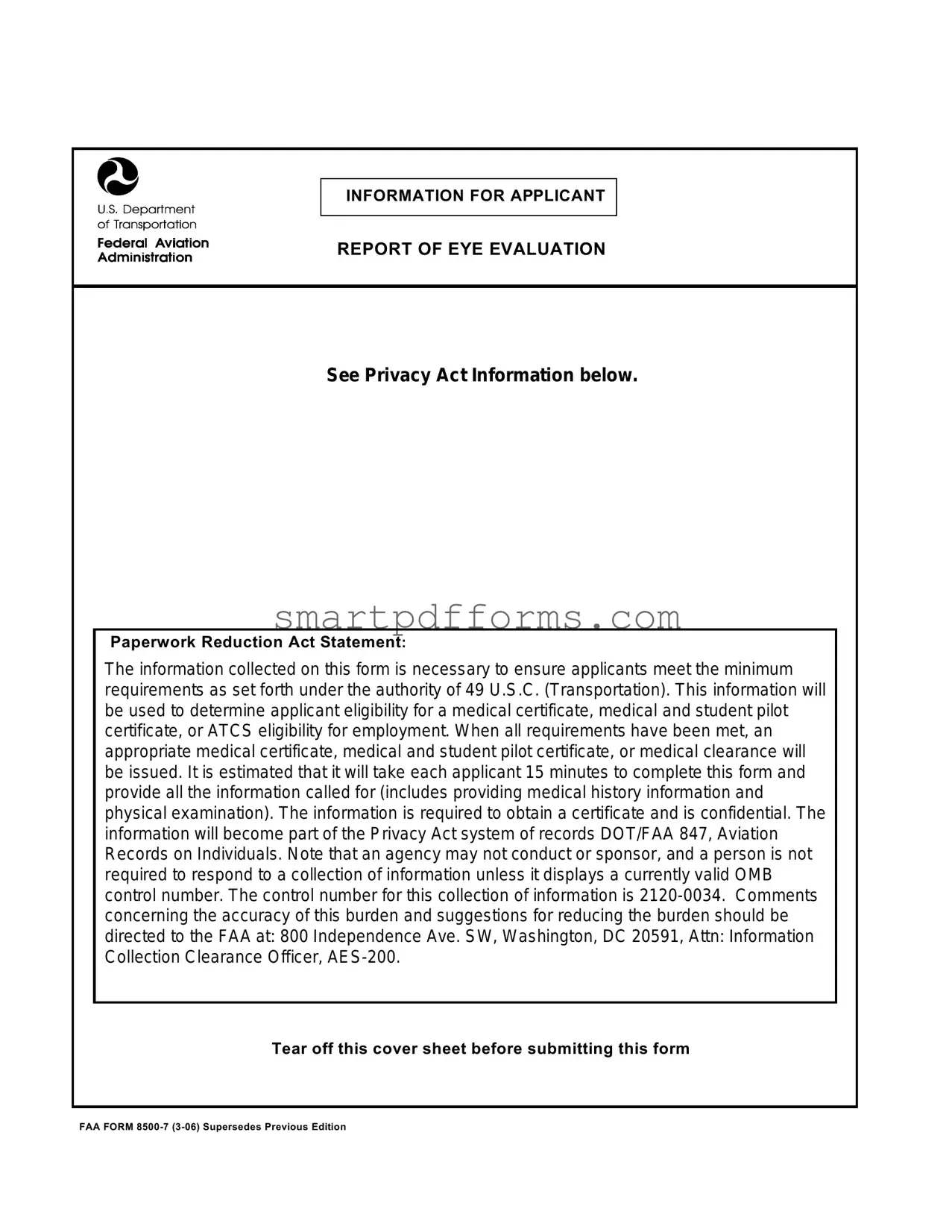 Blank Faa 8500 7 PDF Template