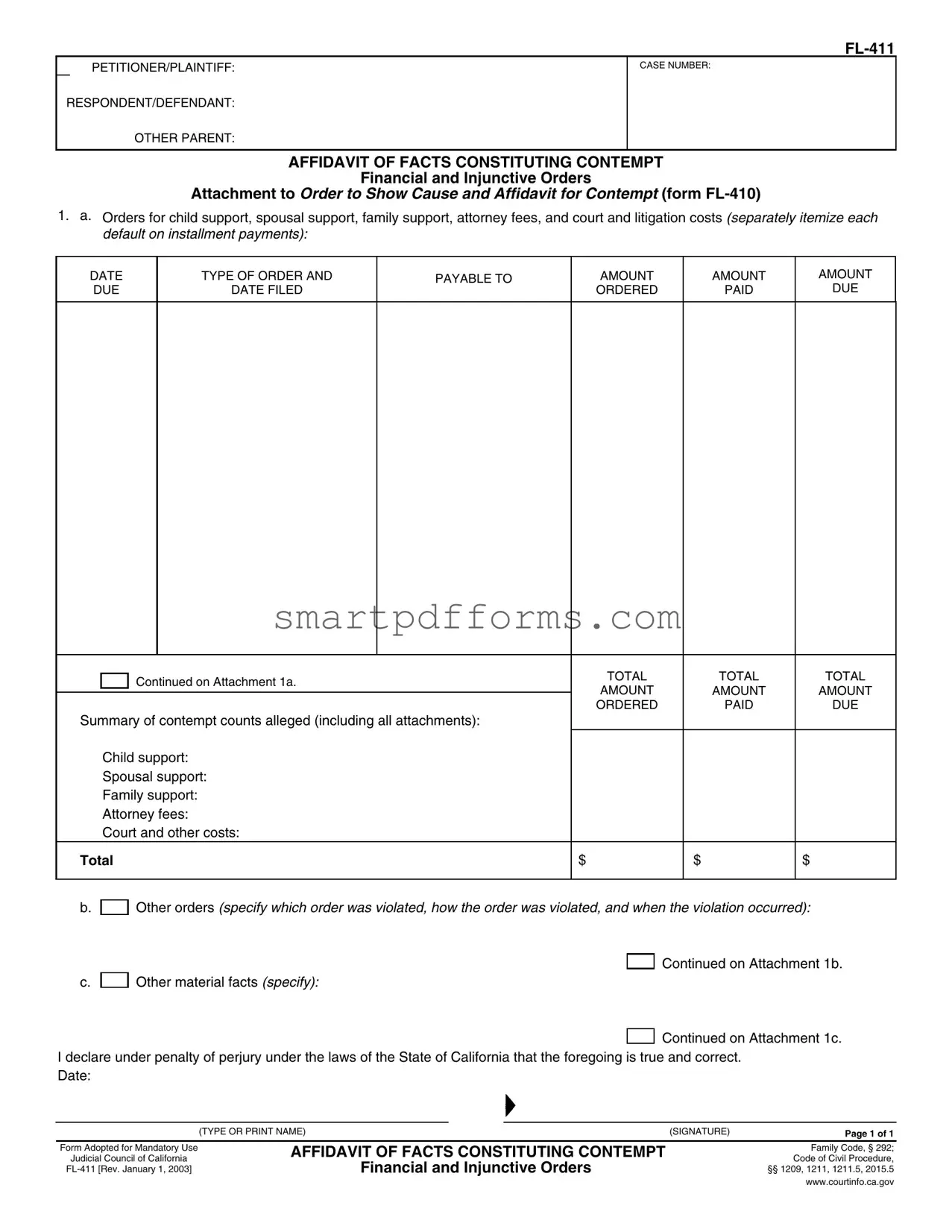Blank Fl 411 PDF Template