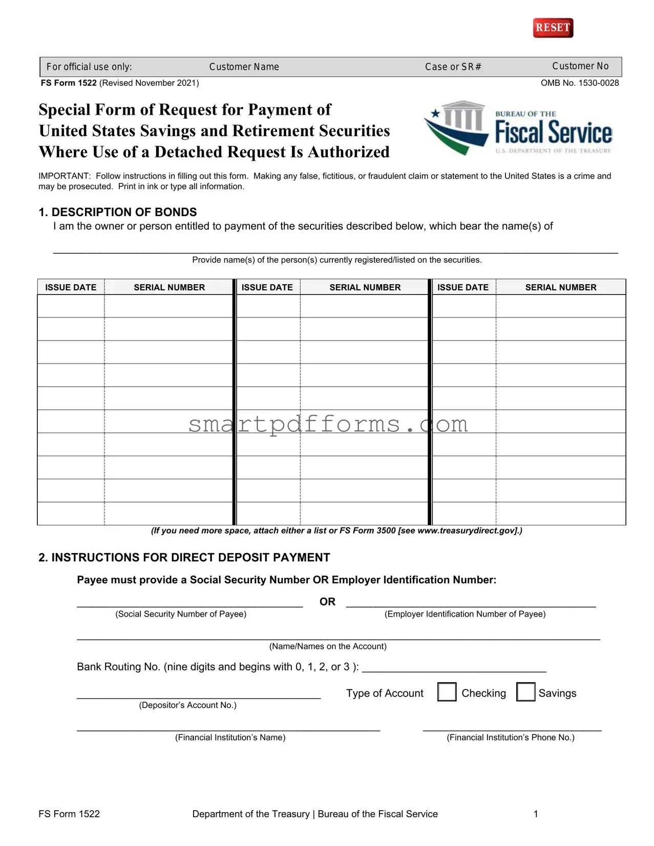 Blank Fs1522 PDF Template