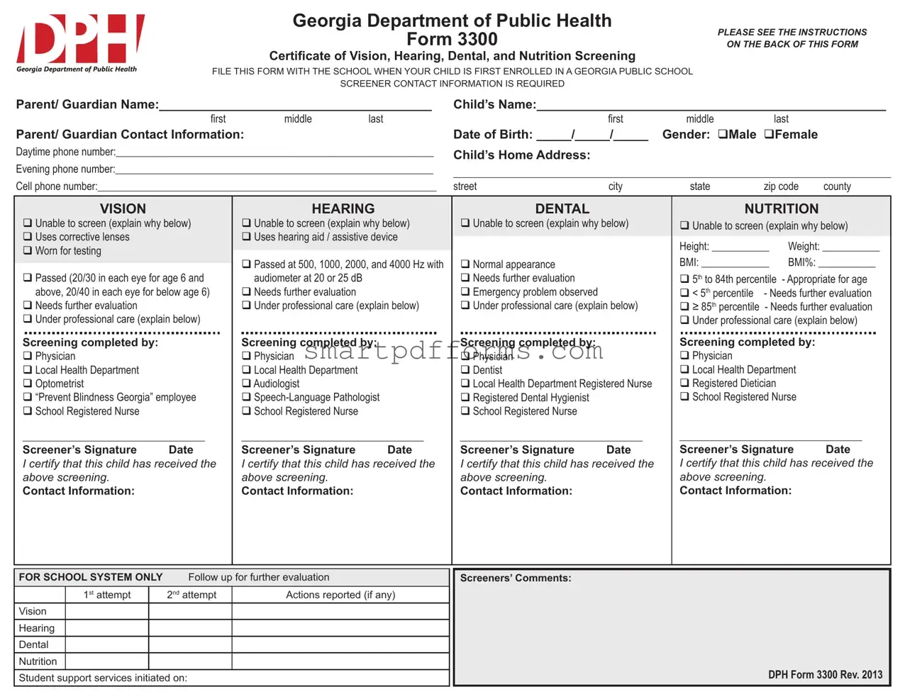 Blank Ga 3300 PDF Template