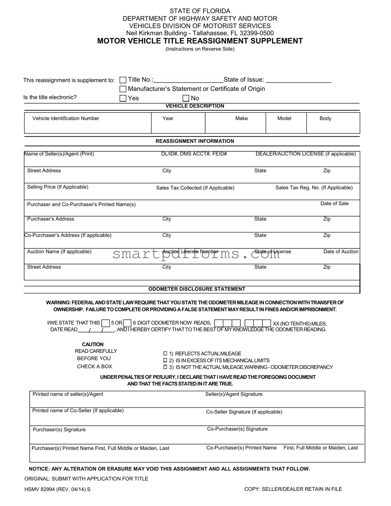 Blank Hsmv 82994 PDF Template