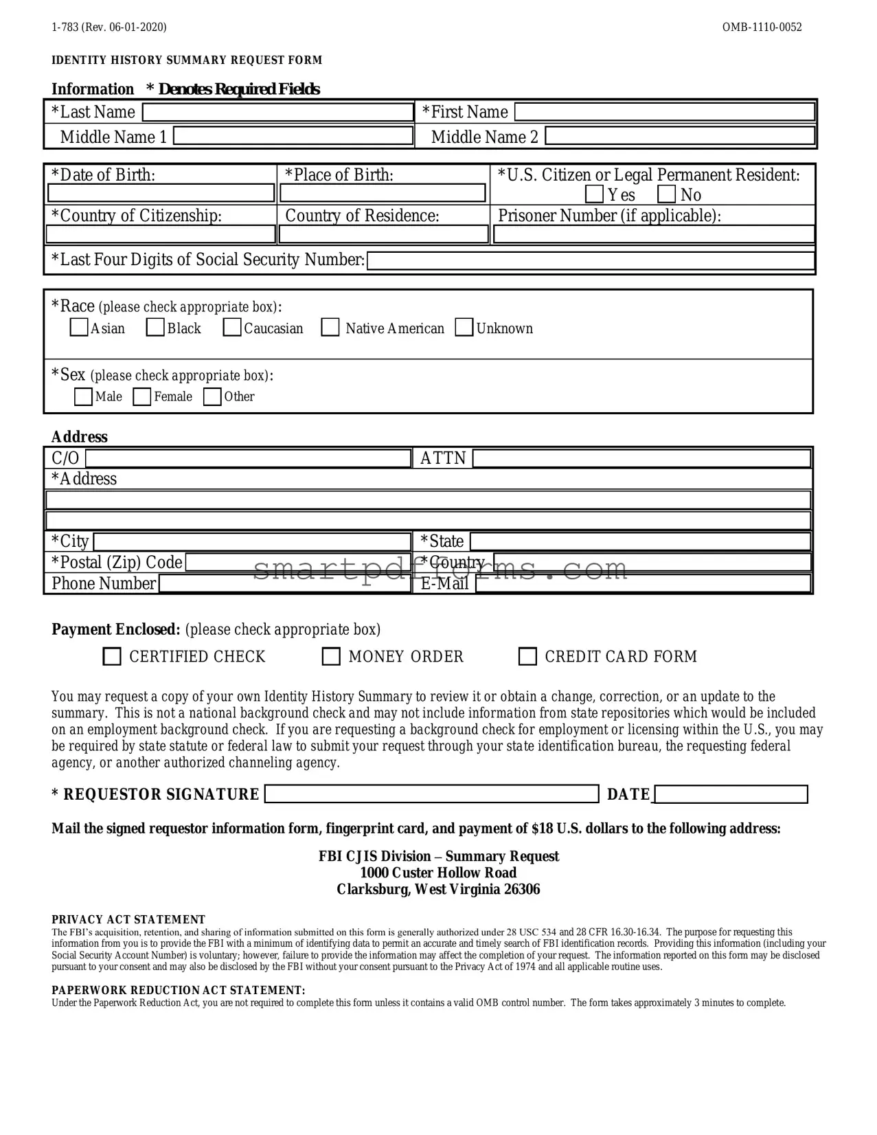 Blank I 783 PDF Template