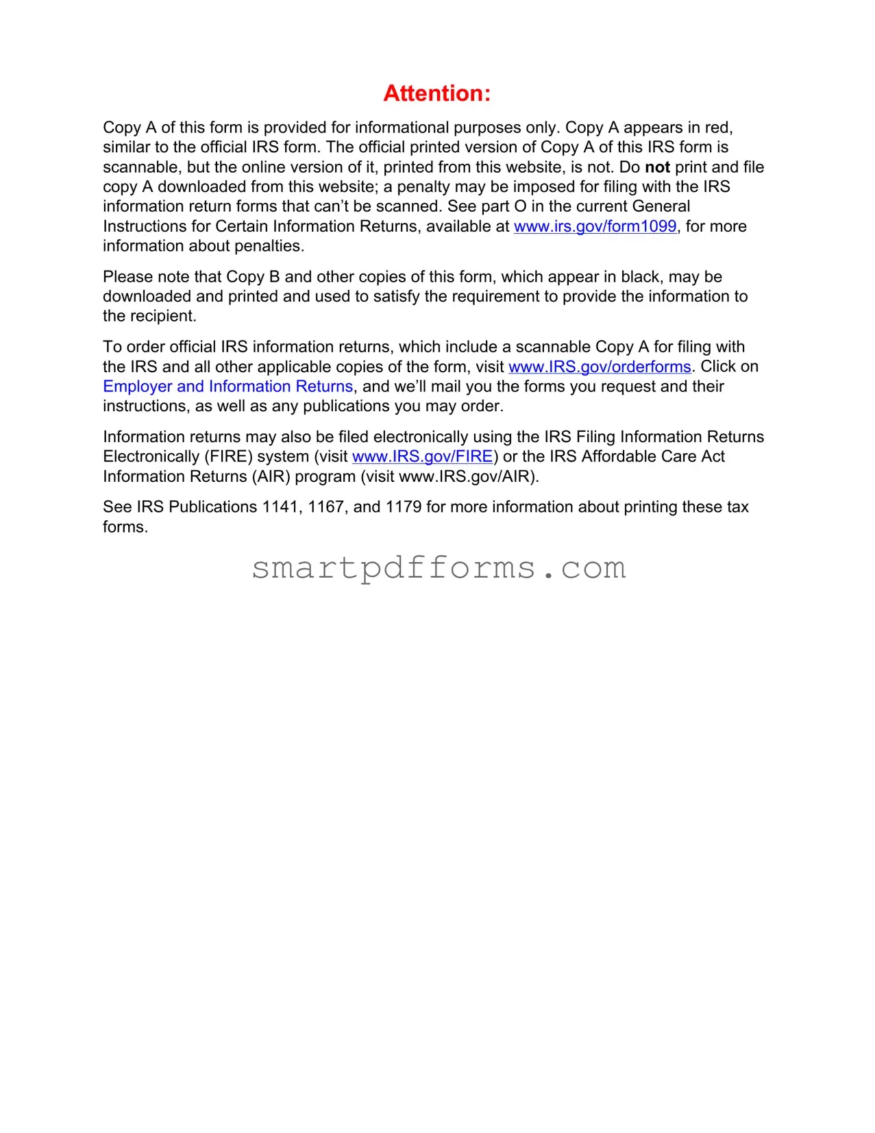 Blank IRS 1099-INT PDF Template