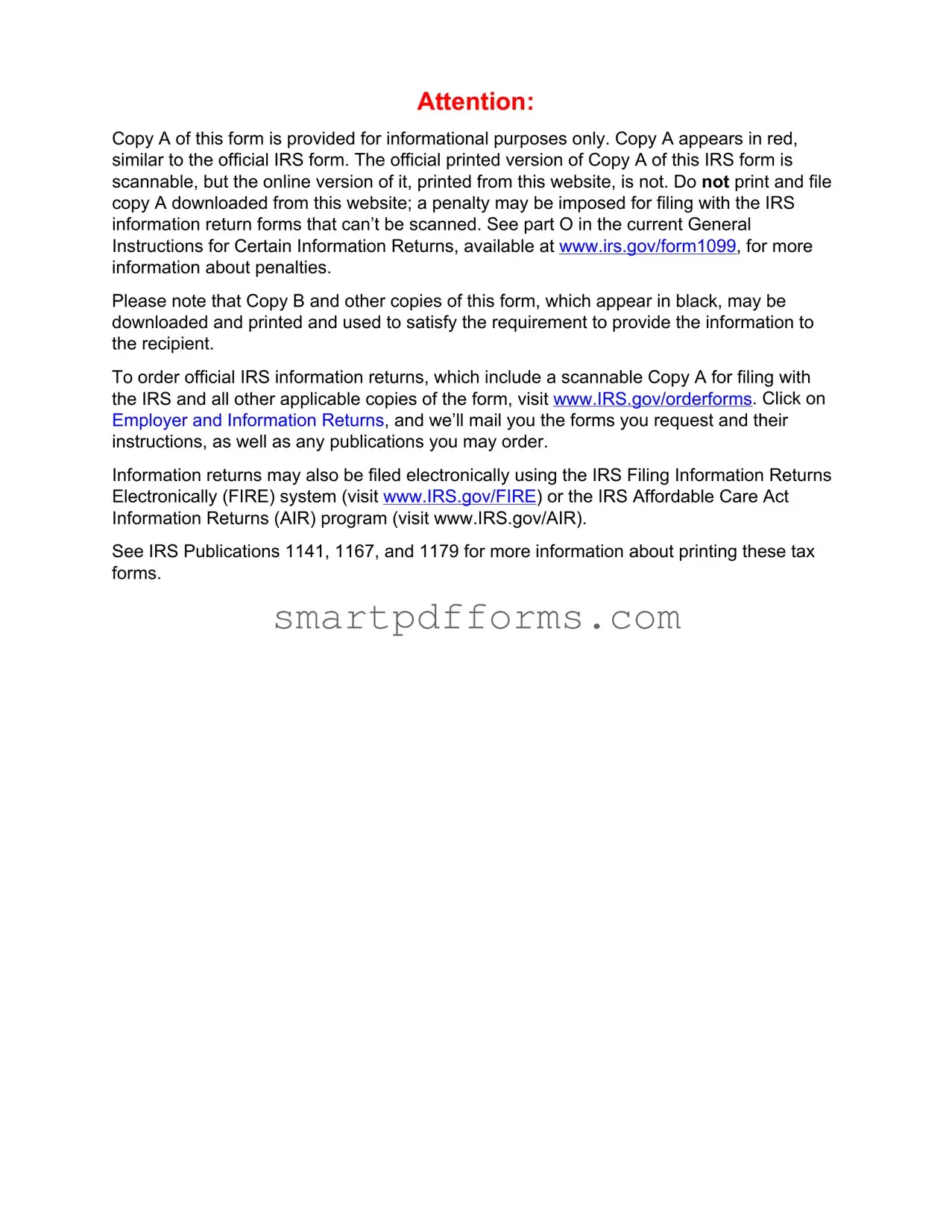 Blank IRS 1099-MISC PDF Template