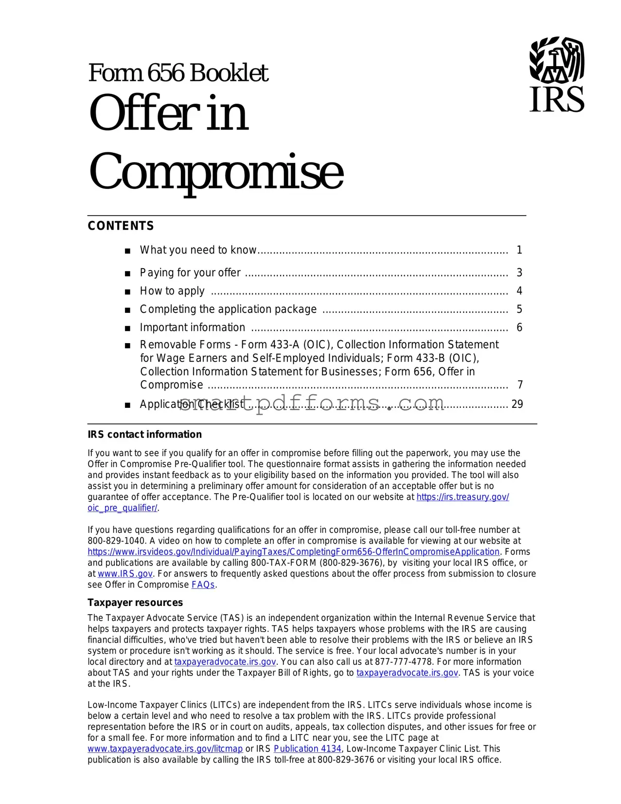 Blank IRS 656-B PDF Template