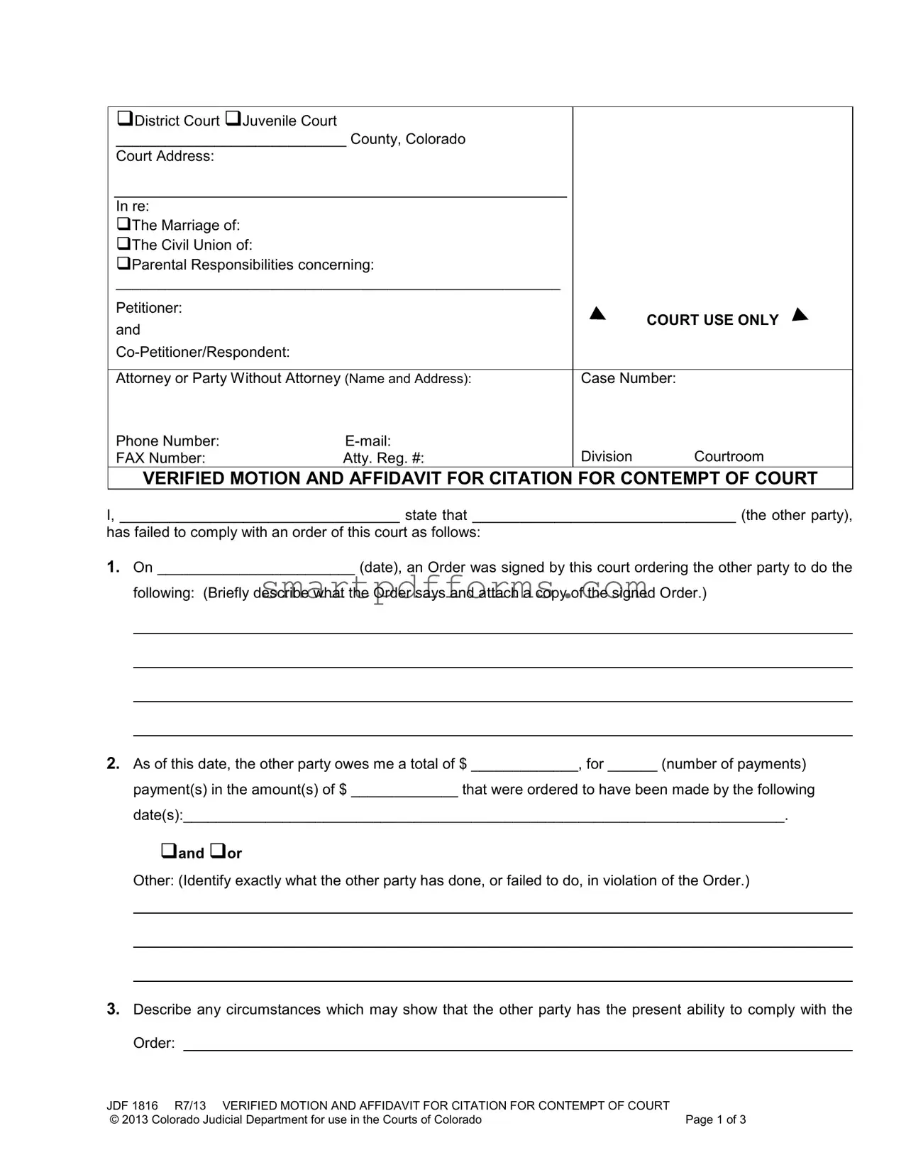 Blank Jdf 1816 PDF Template