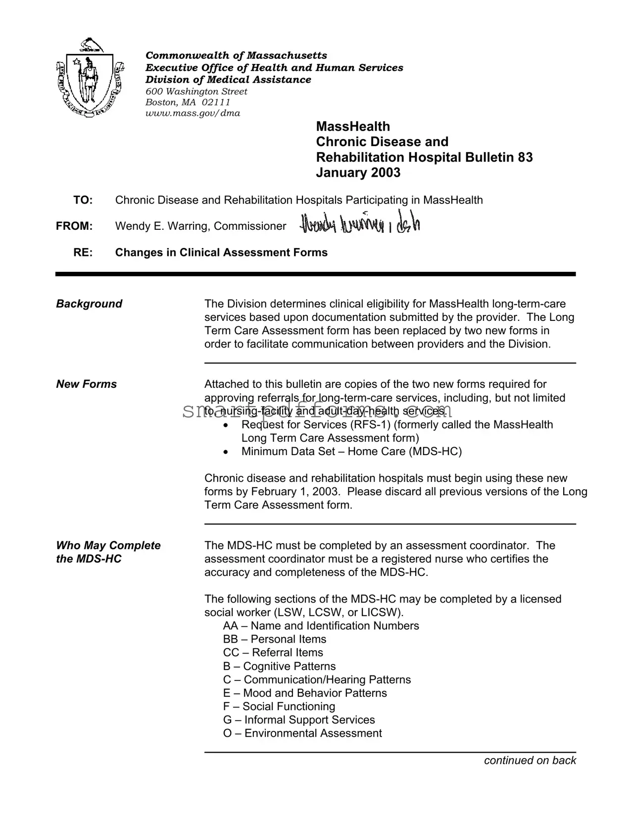 Blank Mds Hc PDF Template