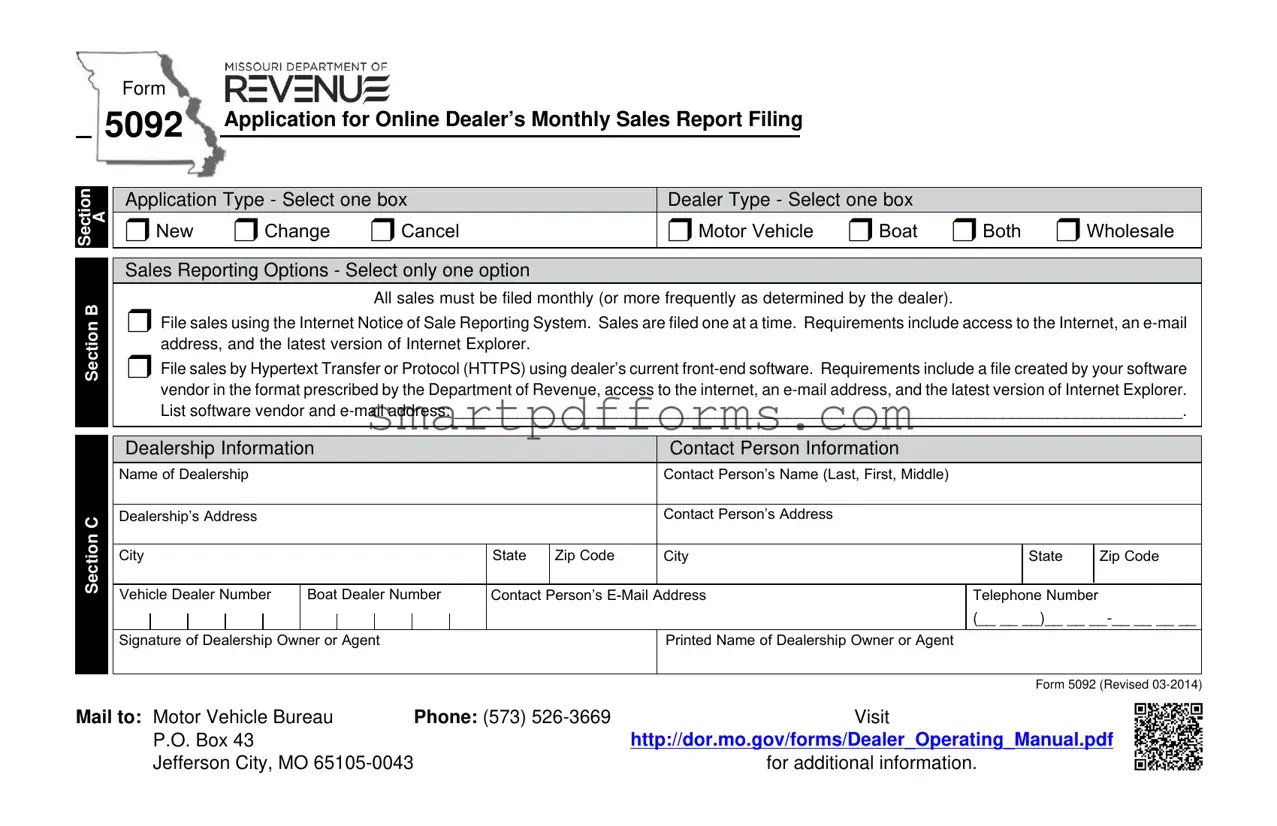 Blank Missouri 5092 PDF Template