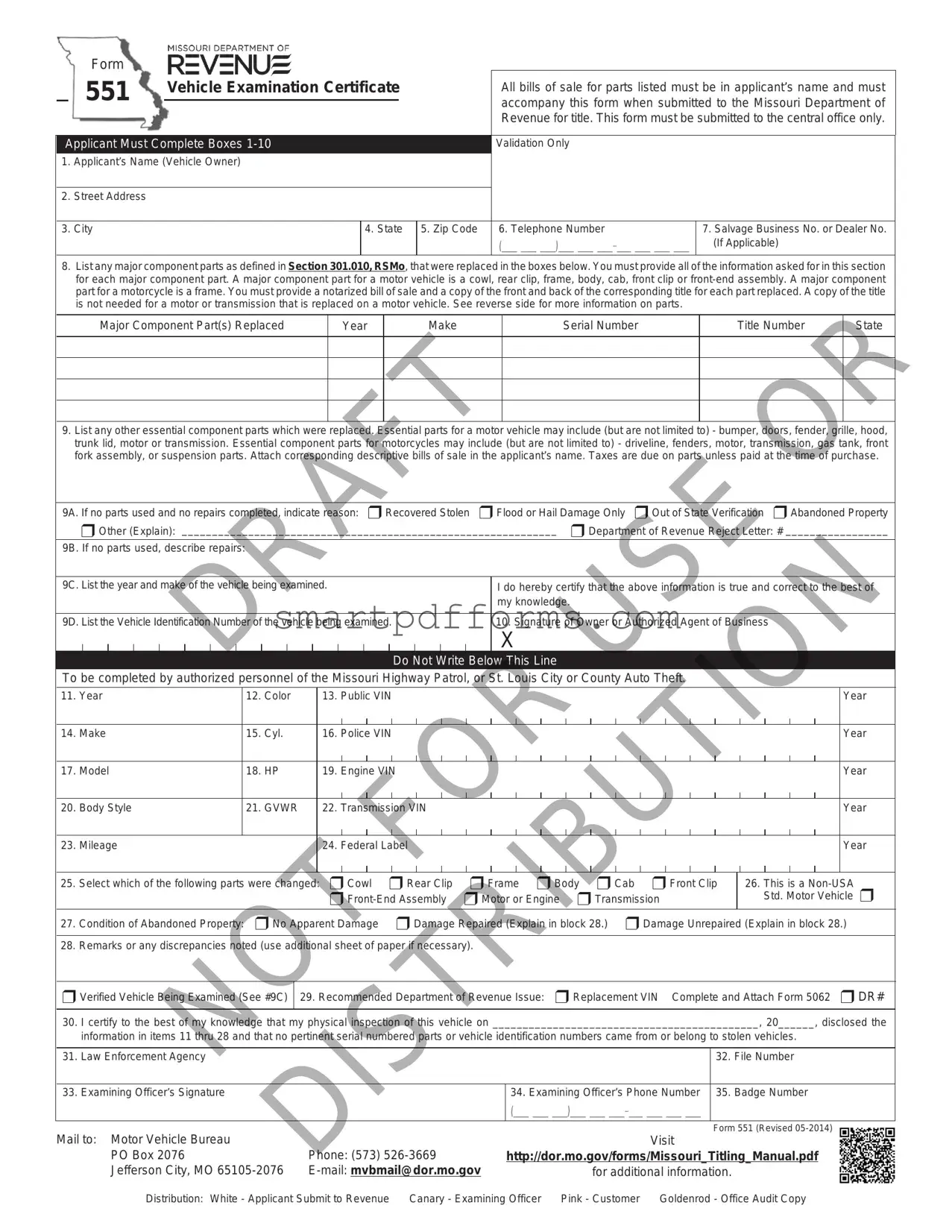 Blank Mo 551 PDF Template