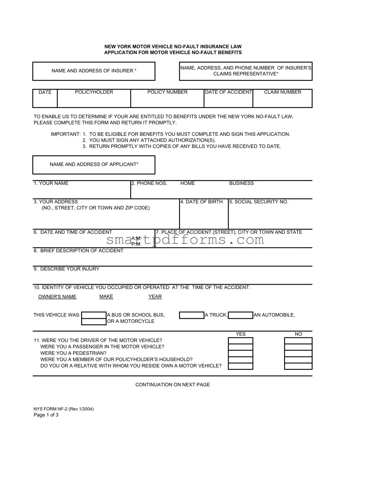 Blank Nf 2 PDF Template