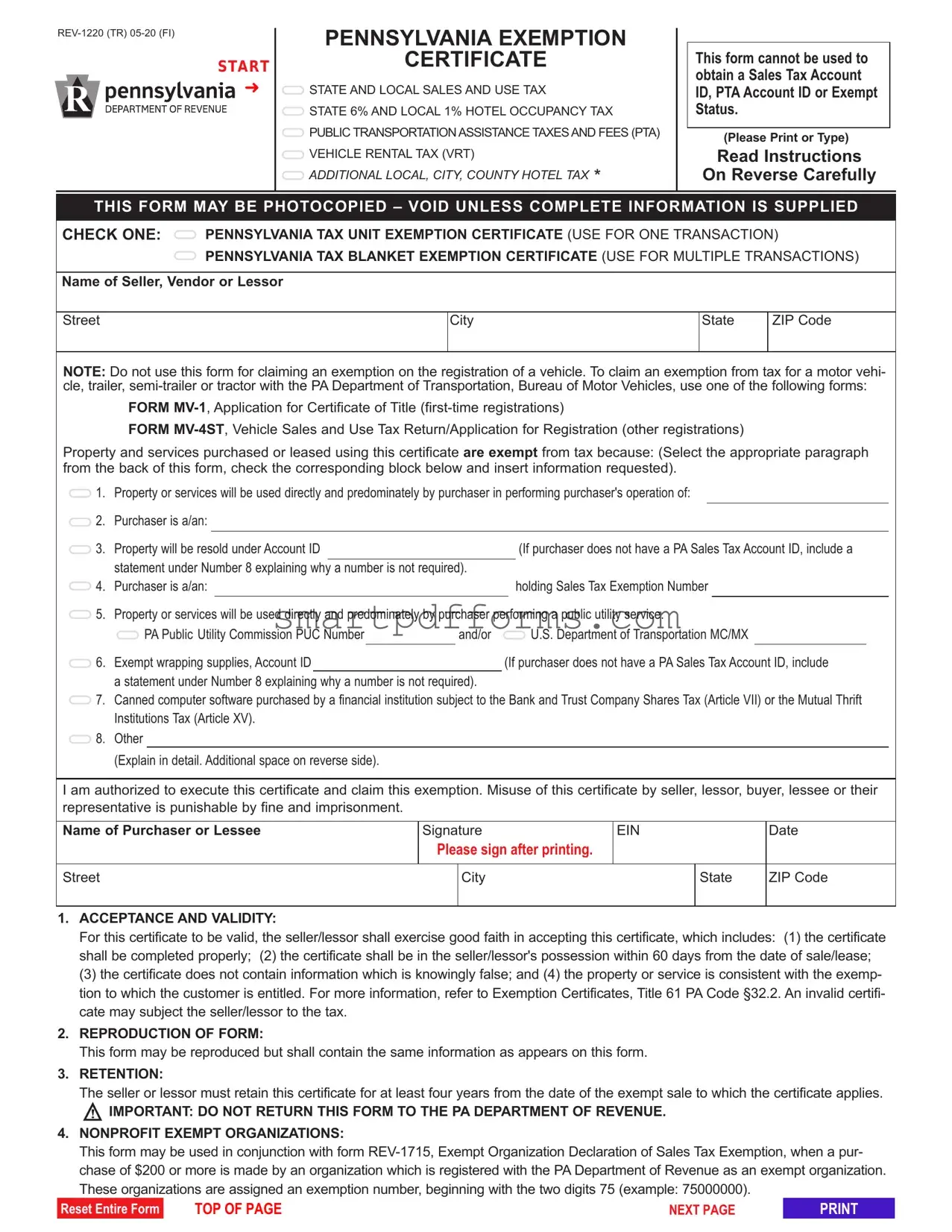 Blank Pa PDF Template