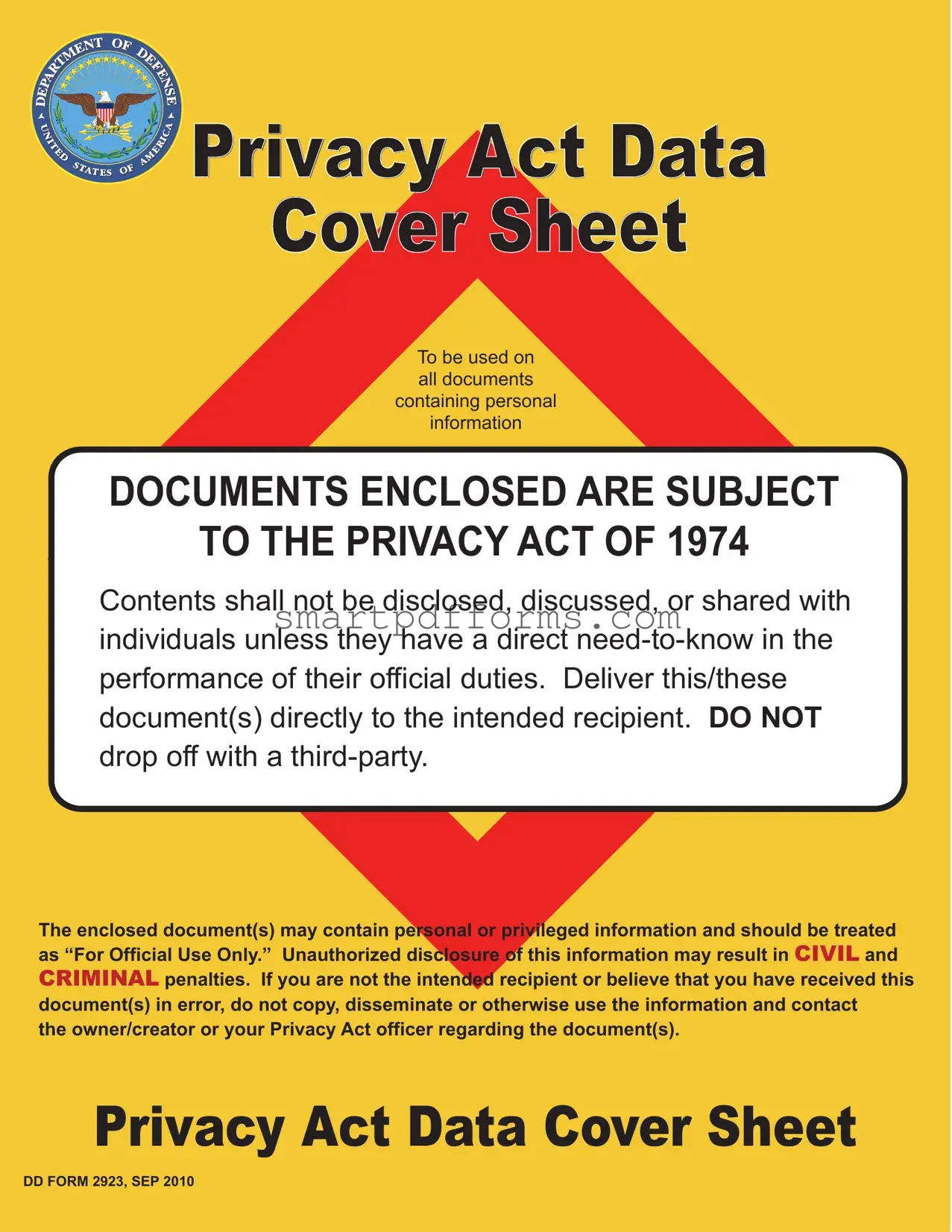 Blank Privacy Act Statement PDF Template