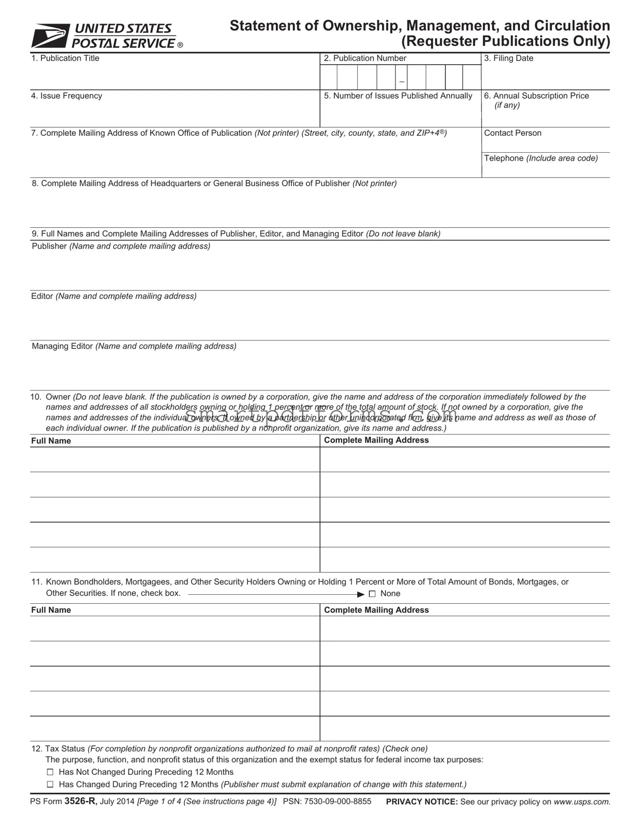 Blank Ps 3526 R PDF Template