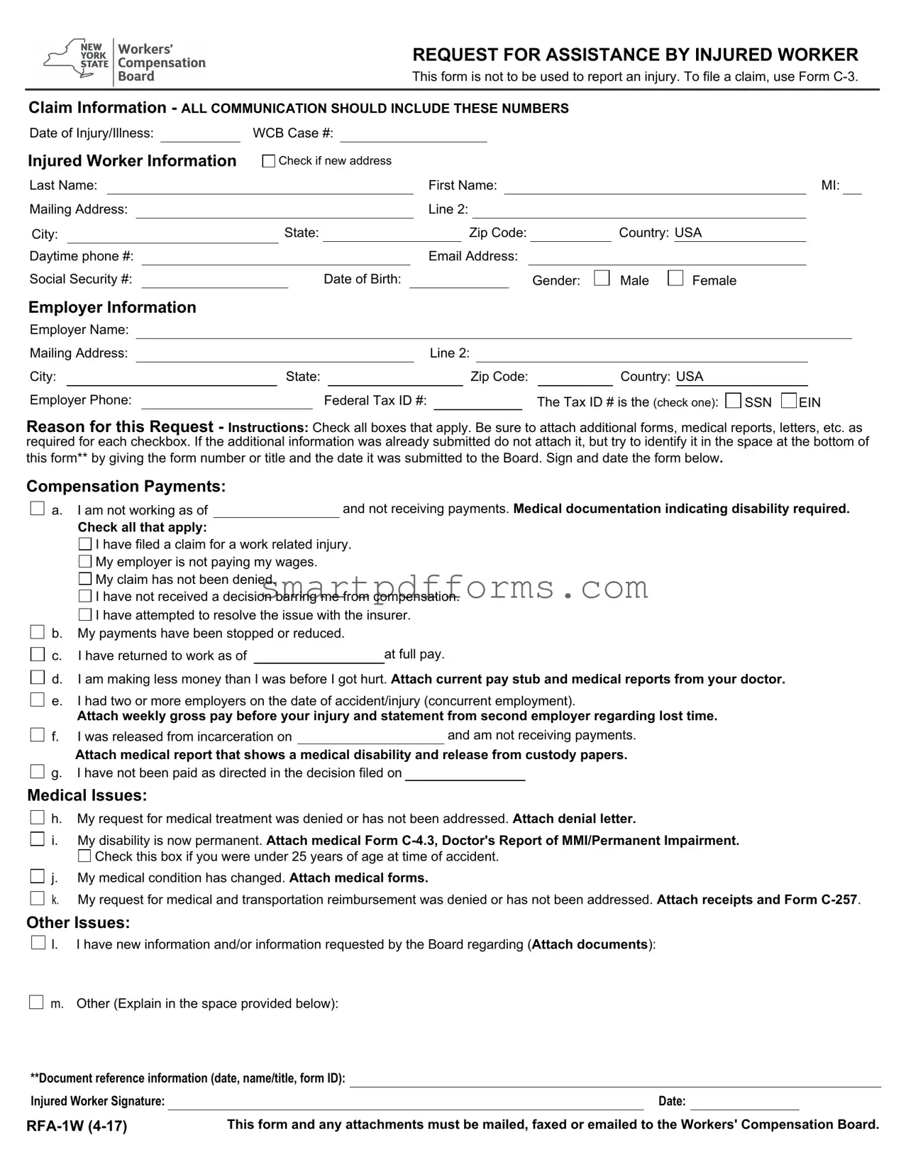 Blank Rfa 1W PDF Template