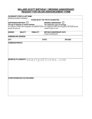 Blank 100Th Birthday PDF Template
