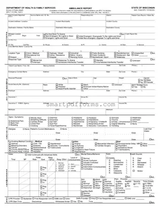 Blank Ambulance Report PDF Template