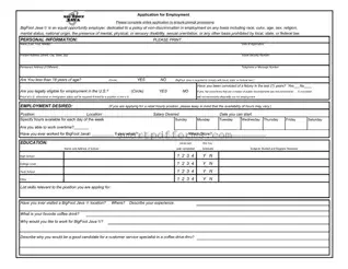 Blank Bigfoot Java Application PDF Template
