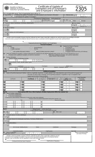 Blank Bir 2305 PDF Template