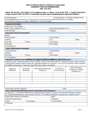 Blank Ca Rfa PDF Template