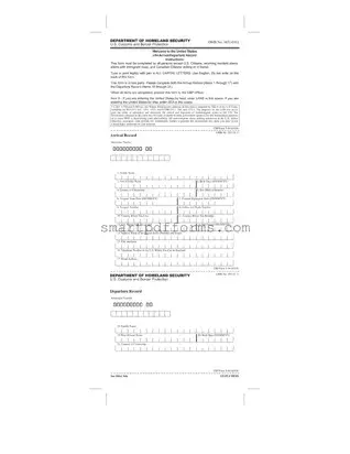 Blank Cbp I 94 PDF Template