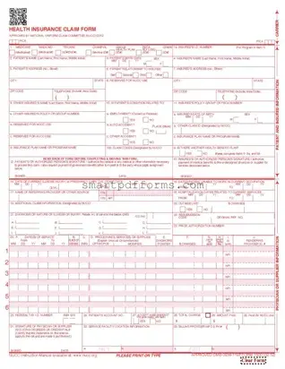 Blank CMS 1500 PDF Template
