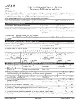 Blank IRS 433-A PDF Template