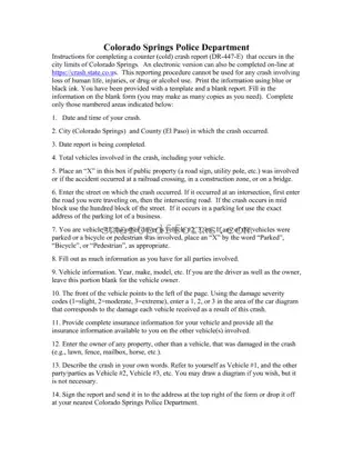 Blank Cspd Accident Report PDF Template