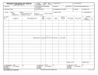 Blank Da 3161 PDF Template