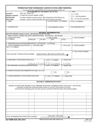 Blank Da 3355 PDF Template