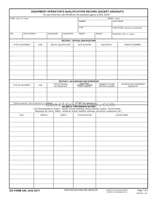 Blank Da 348 PDF Template