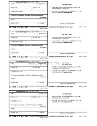Blank Da 3749 PDF Template