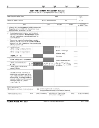 Blank Da 5501 PDF Template