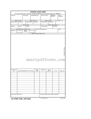 Blank Da 7598 PDF Template
