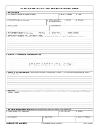 Blank Dd 2708 PDF Template